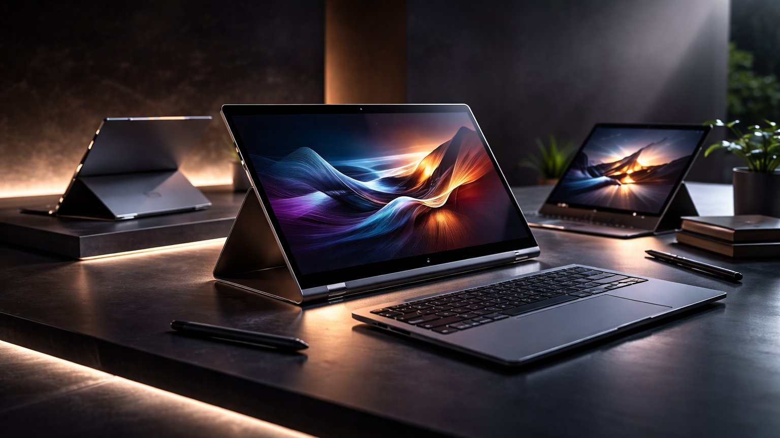2-in-1 laptop with touchscreen and tablet mode