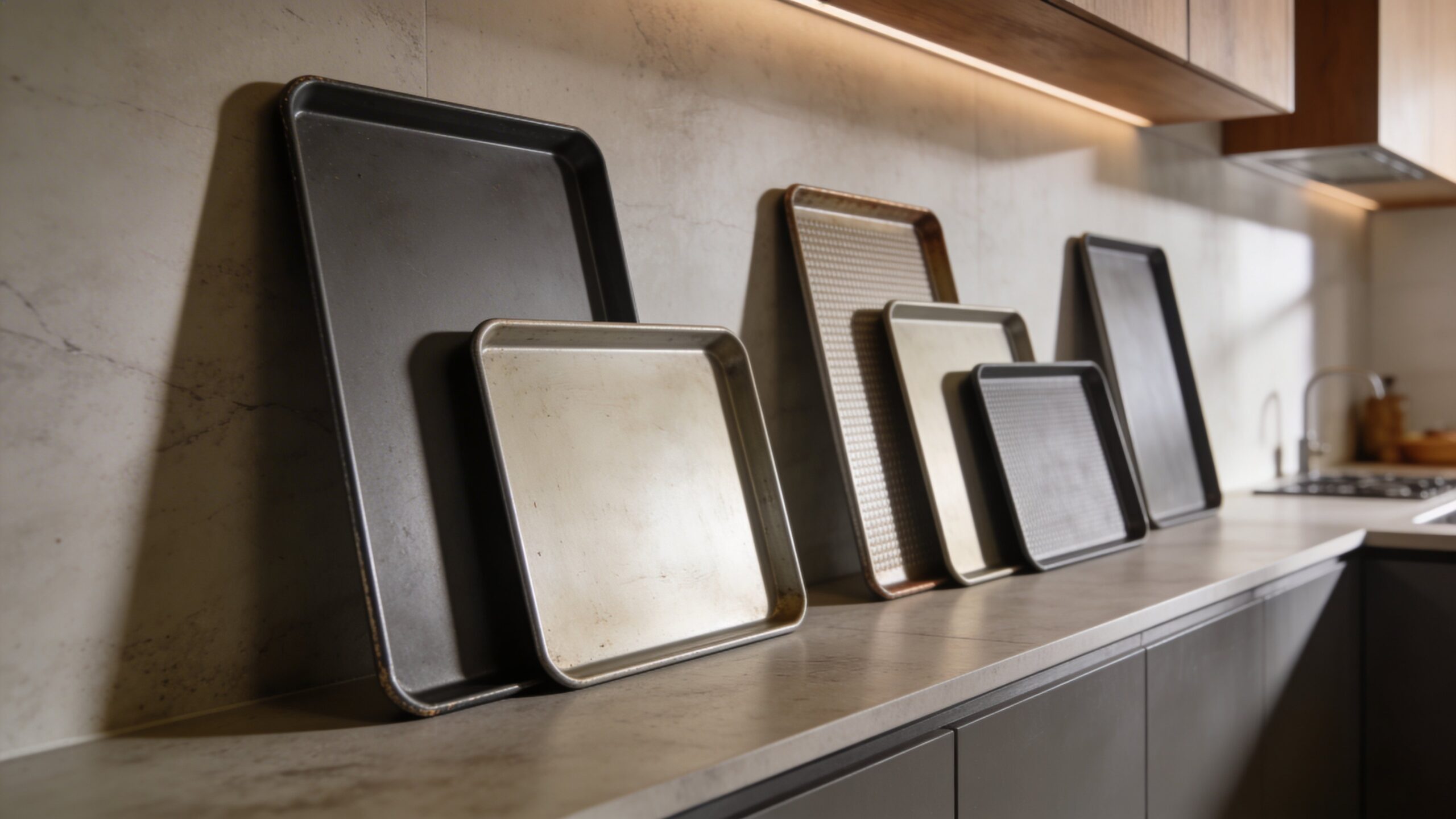 Baking sheet used for cookies and roasted foods