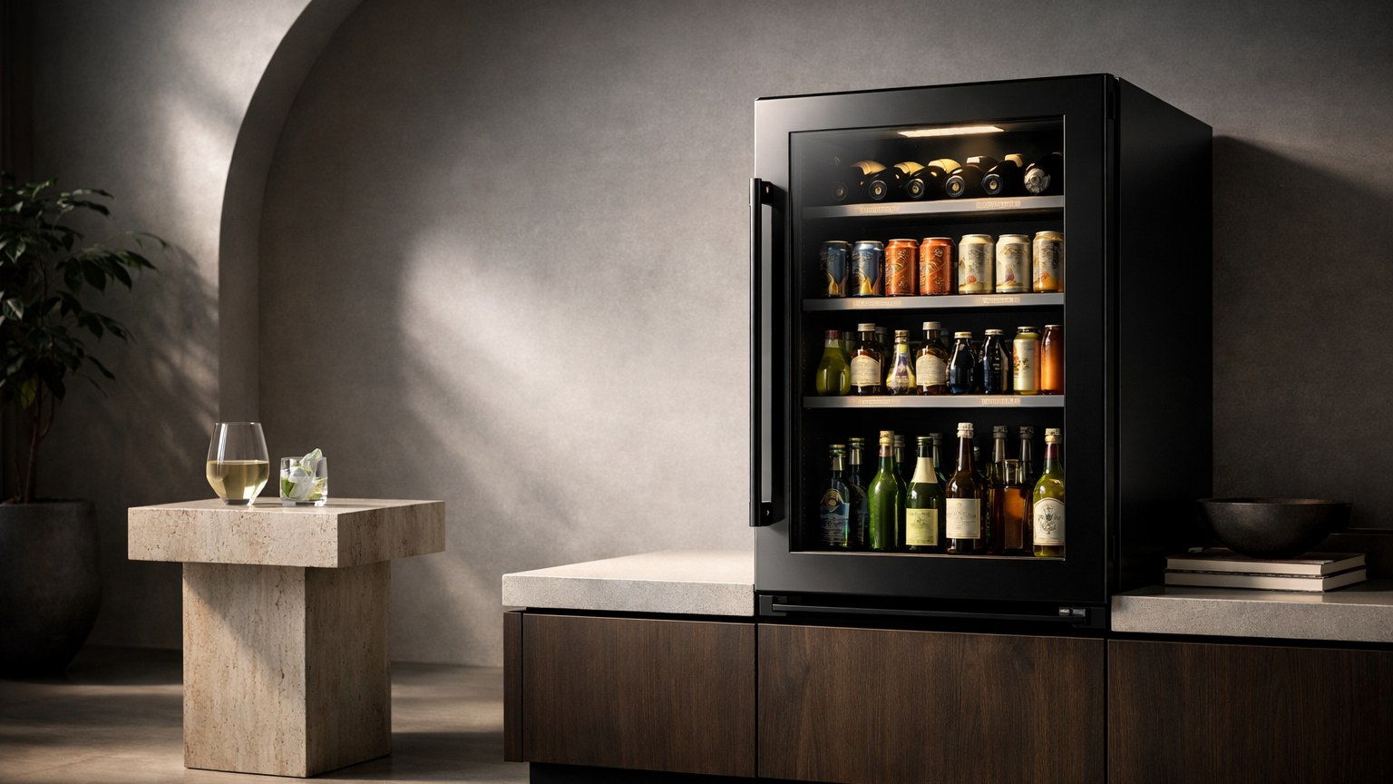 Beverage refrigerator representing beverage fridge reviews