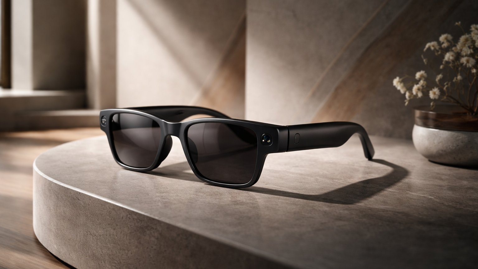 Camera smart glasses representing hands-free photo and video capture
