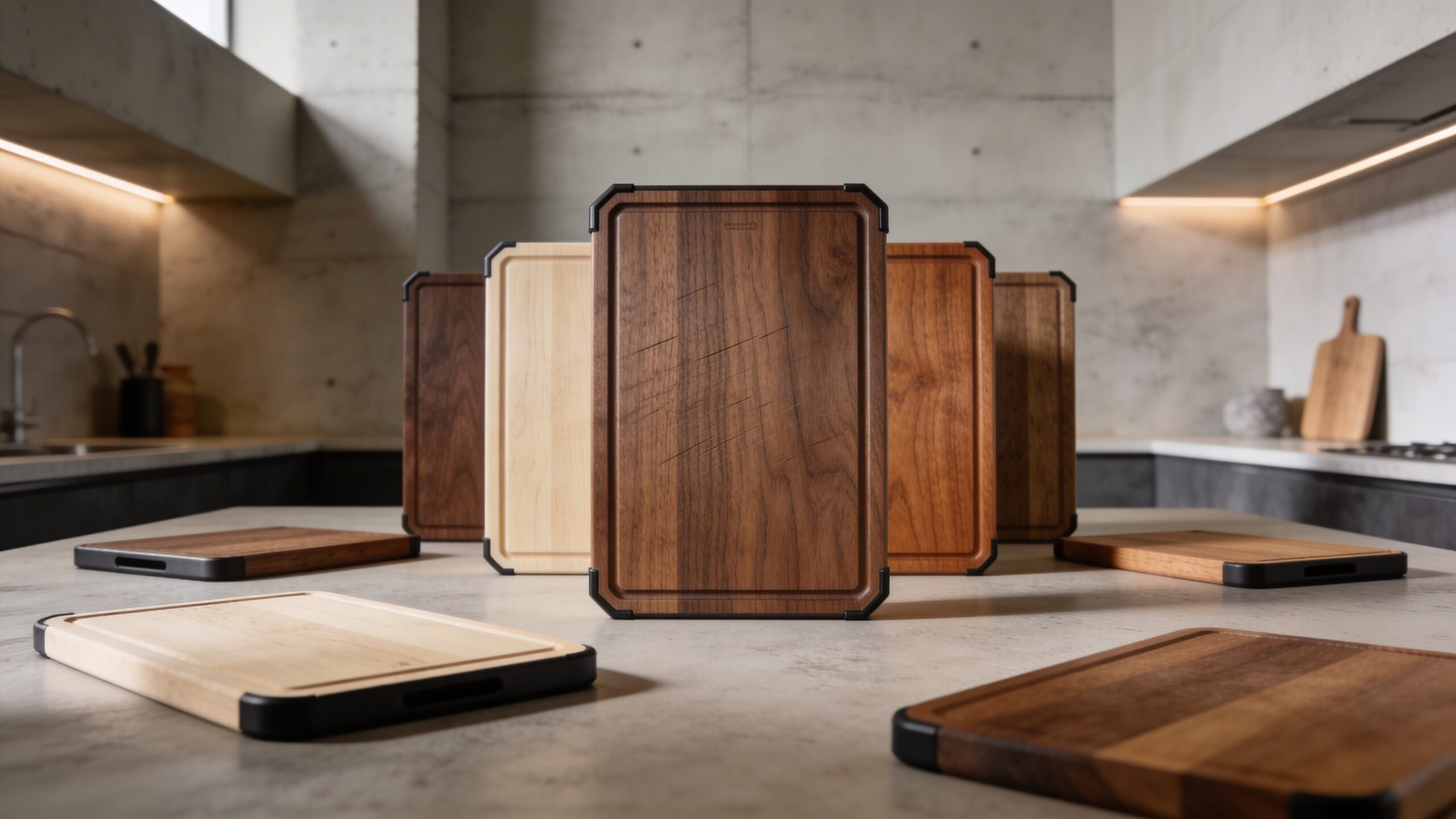 Cutting board representing safe food prep surfaces