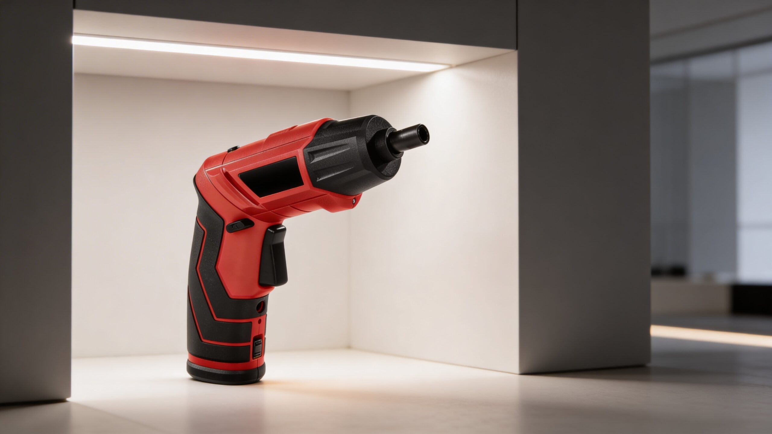 Electric screwdriver representing light-duty fastening tasks
