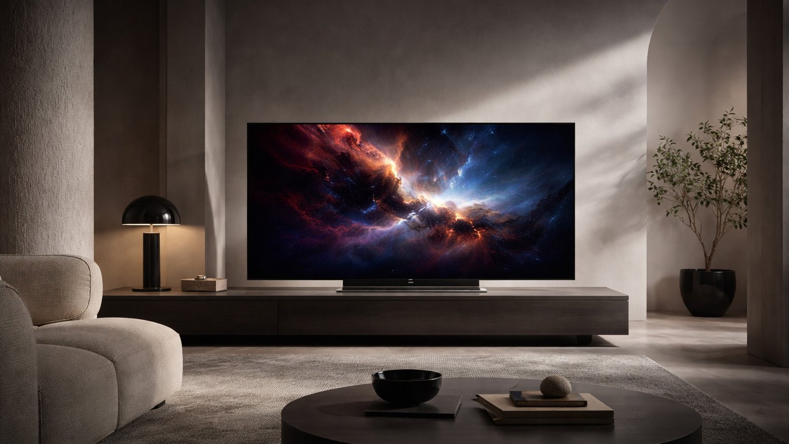 OLED television showcasing deep blacks and cinematic contrast