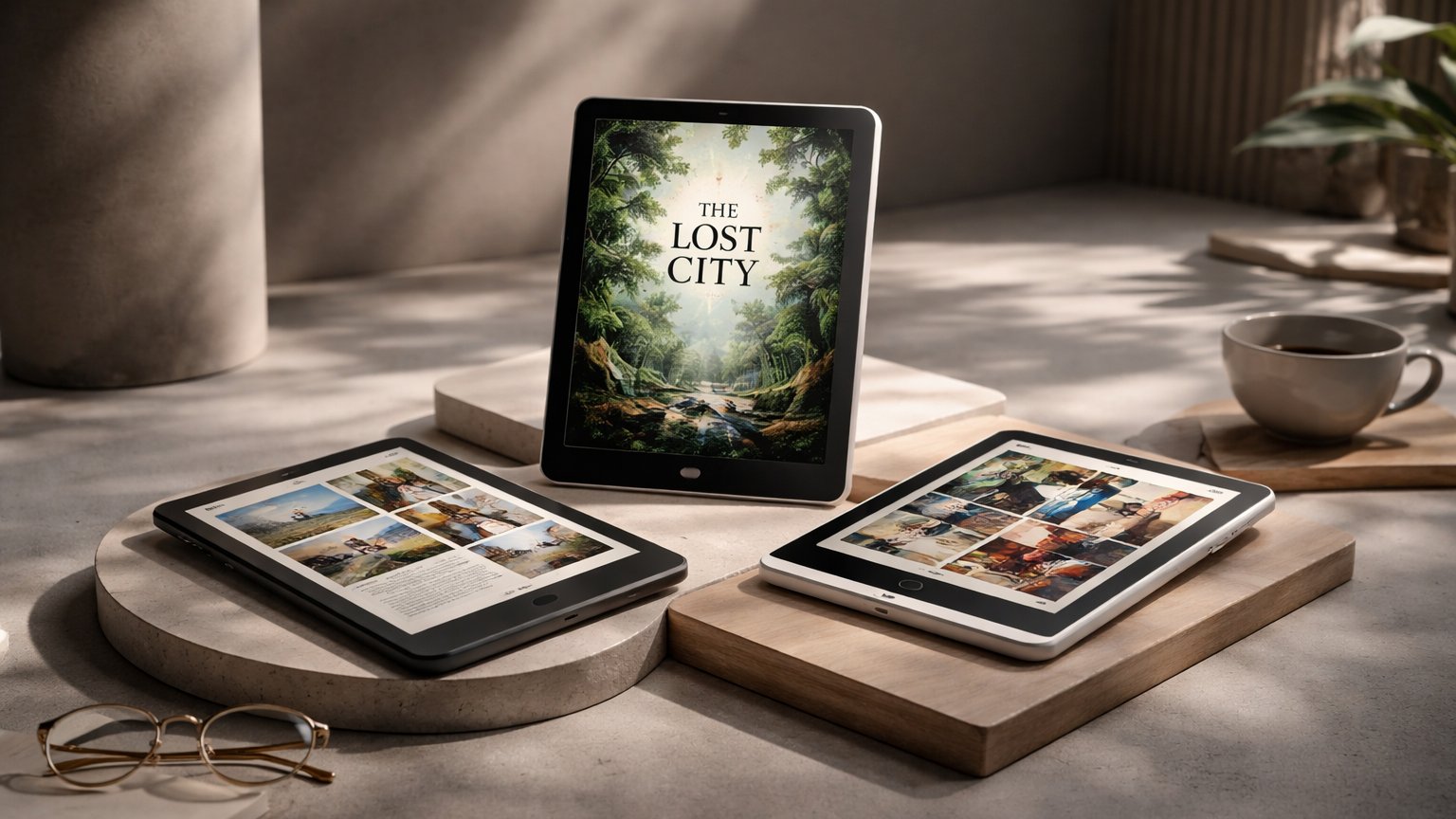 Color e-reader displaying comics and magazines