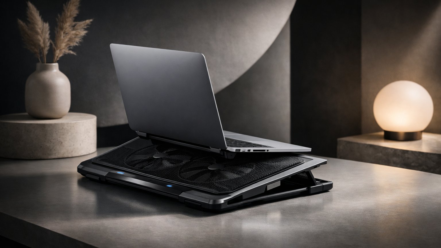 Laptop cooling pad with airflow fans