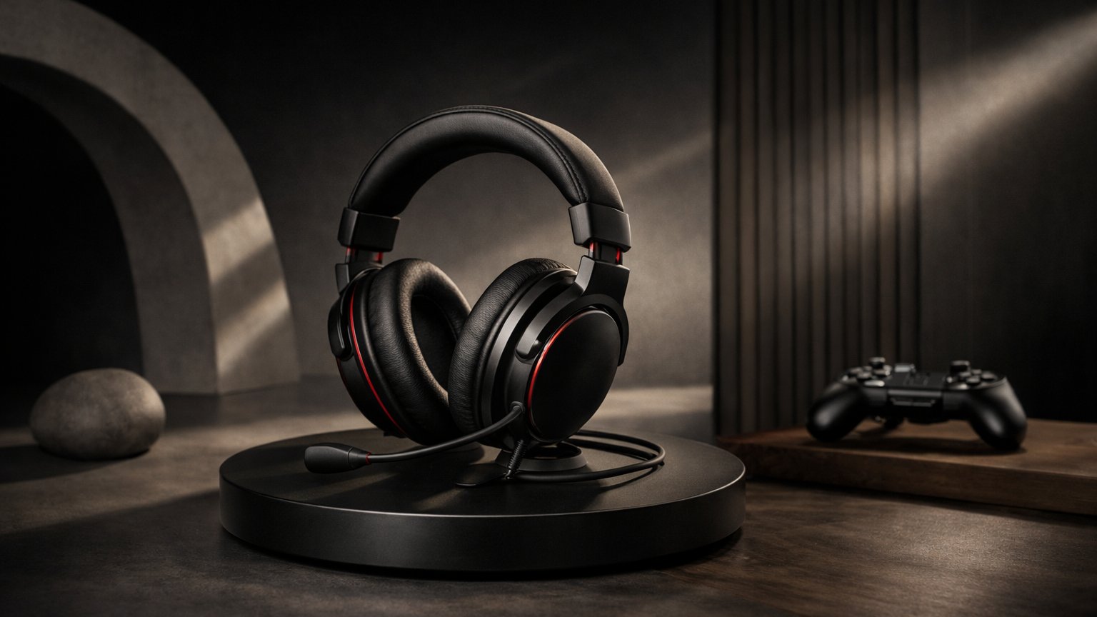 Gaming headset with immersive audio and mic