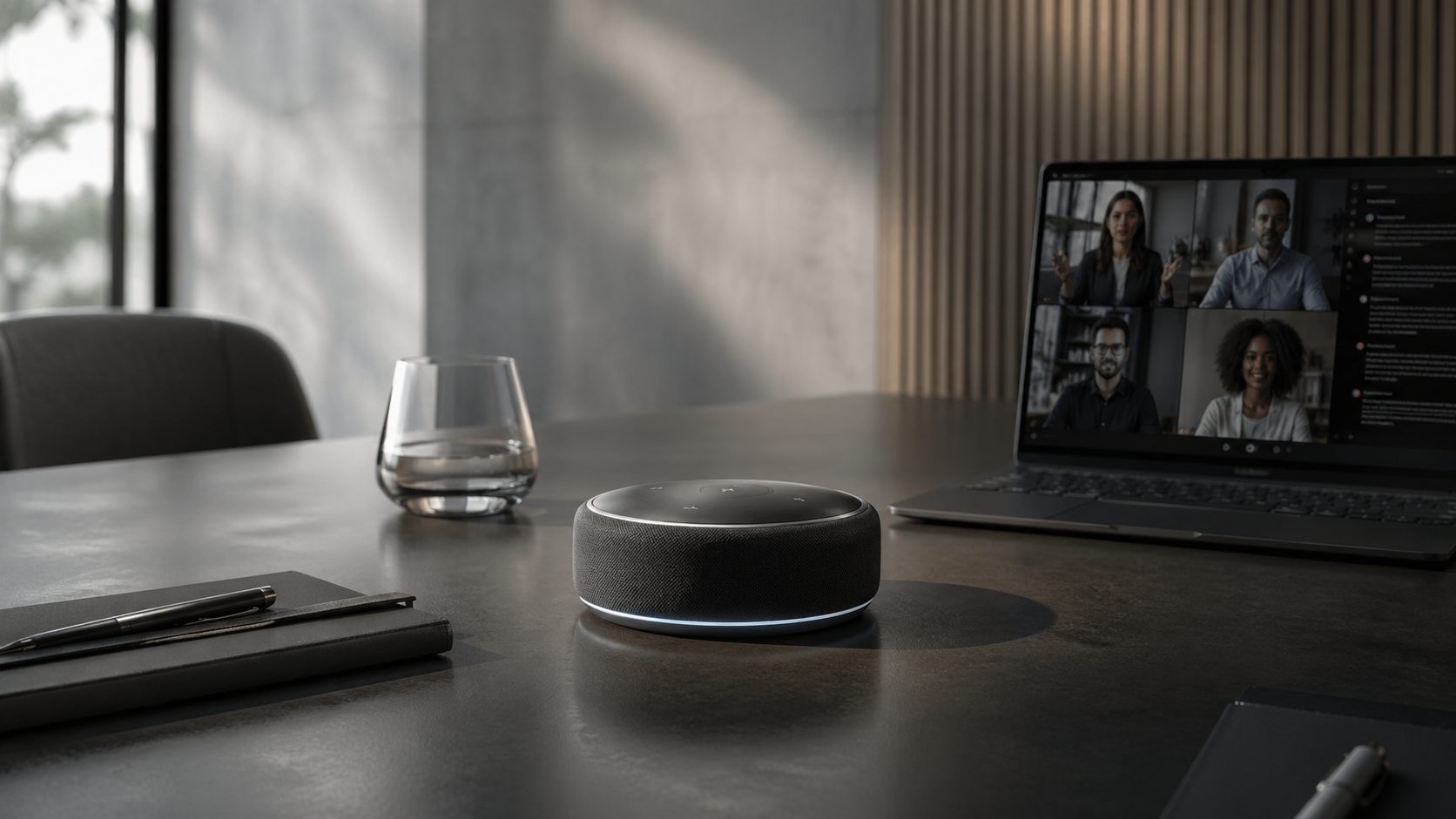 AI meeting assistant capturing conversations and generating summaries