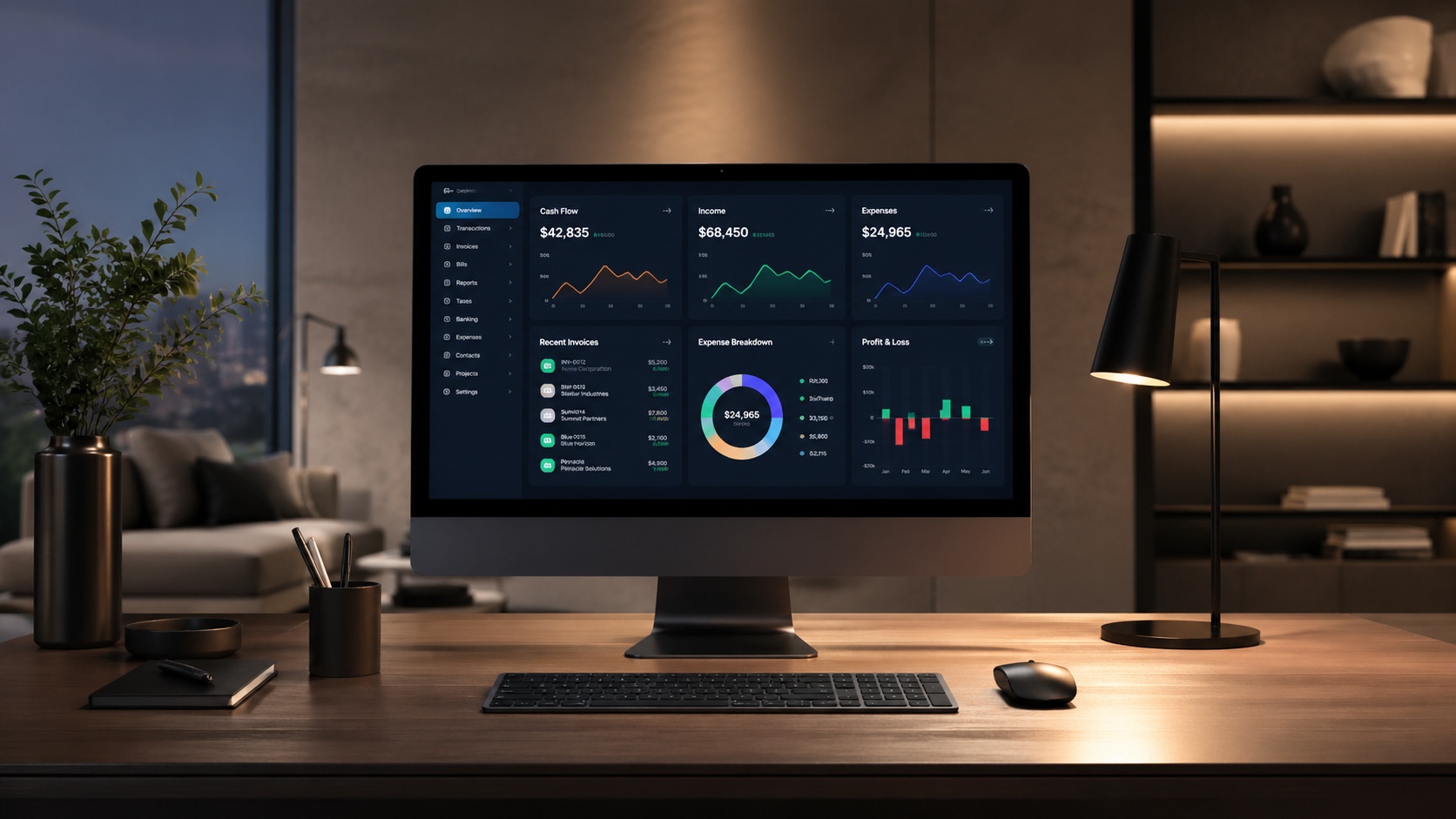 Accounting Software dashboard and financial reporting tools