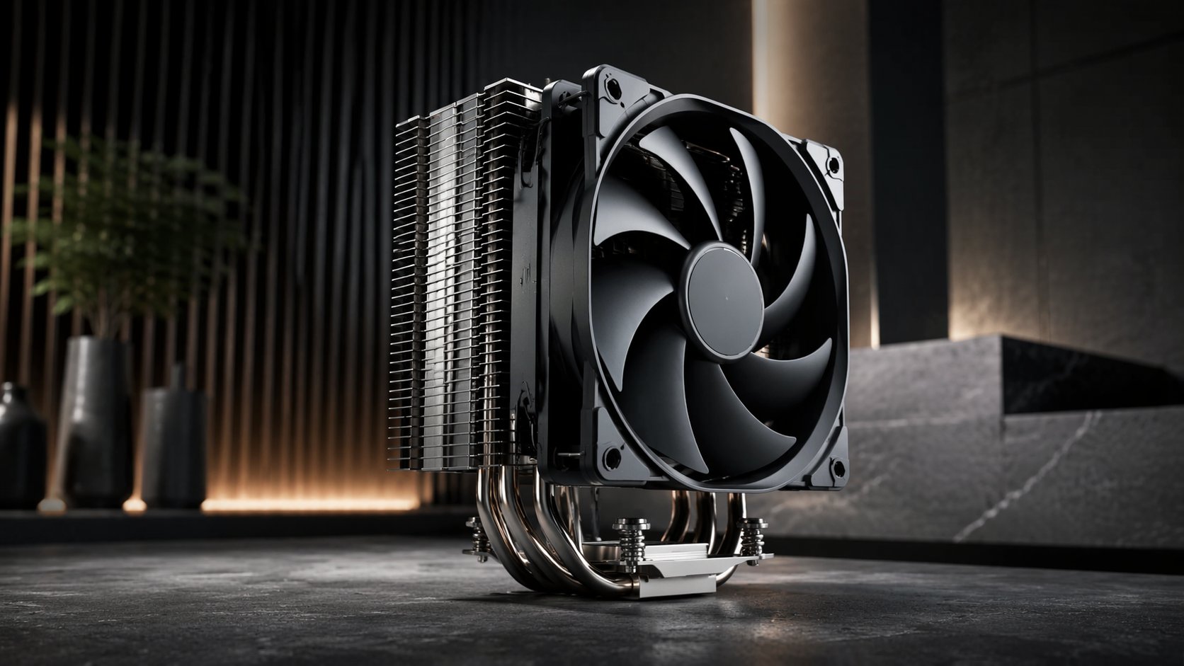 Air CPU cooler with heatsink and fan for efficient air cooling