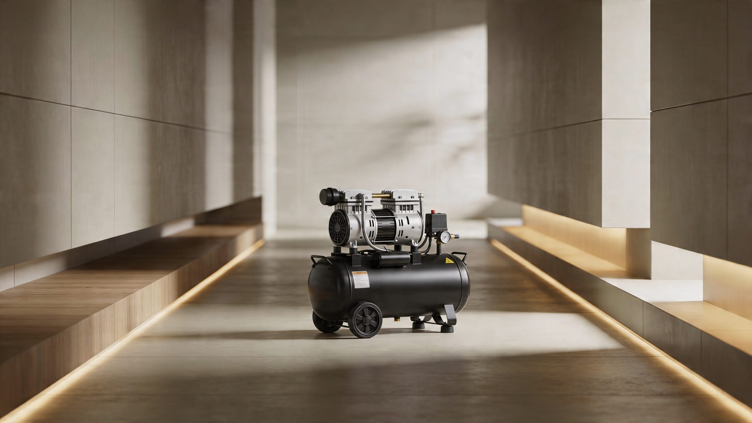 Air compressor representing workshop air power tools