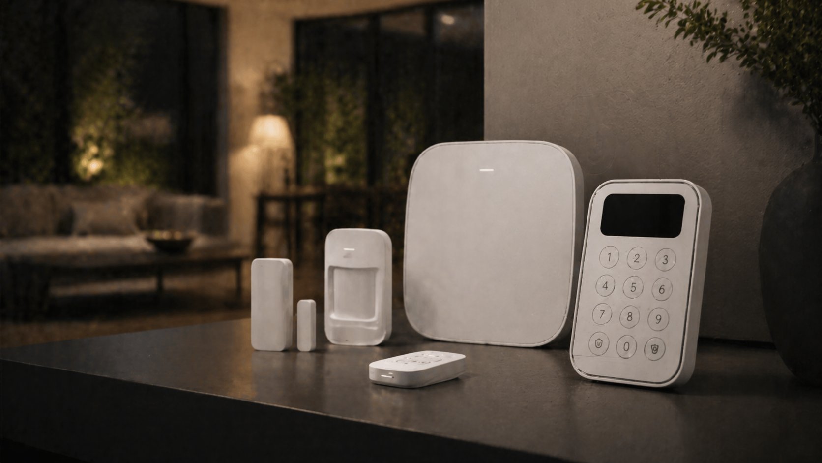 Smart alarm system with sensors and monitoring