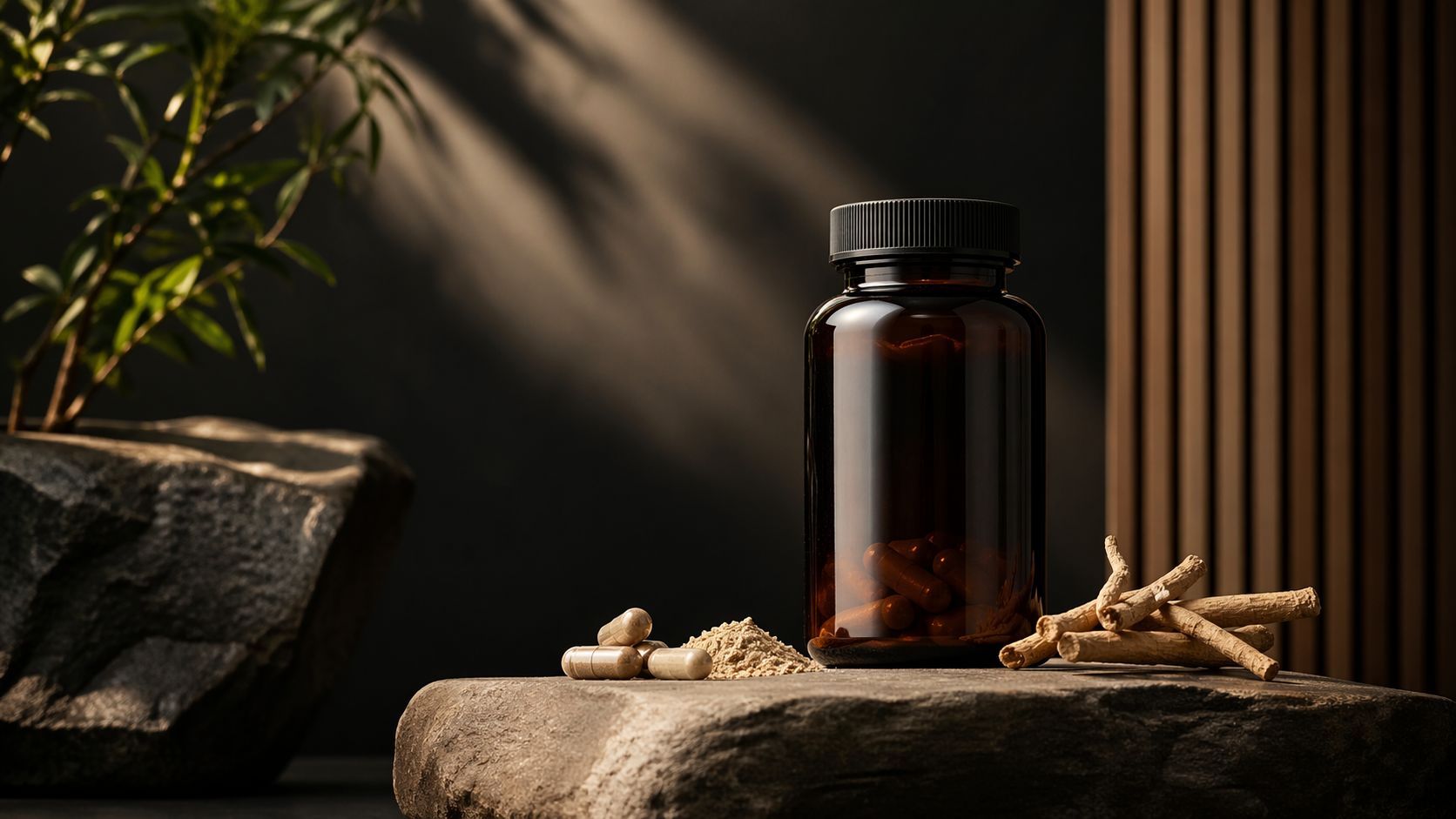 Ashwagandha supplements representing stress and mood support reviews
