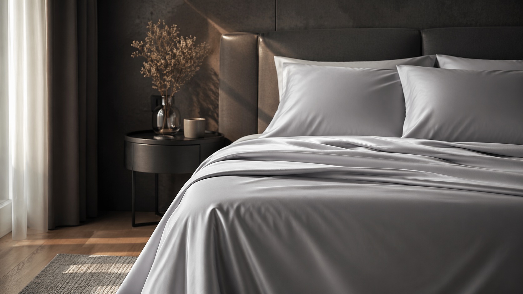 Soft bed sheets representing bedding comfort and materials
