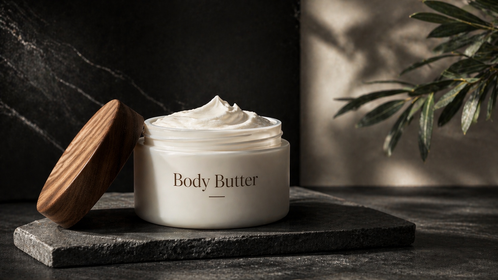 Body butter representing ultra-rich skin nourishment