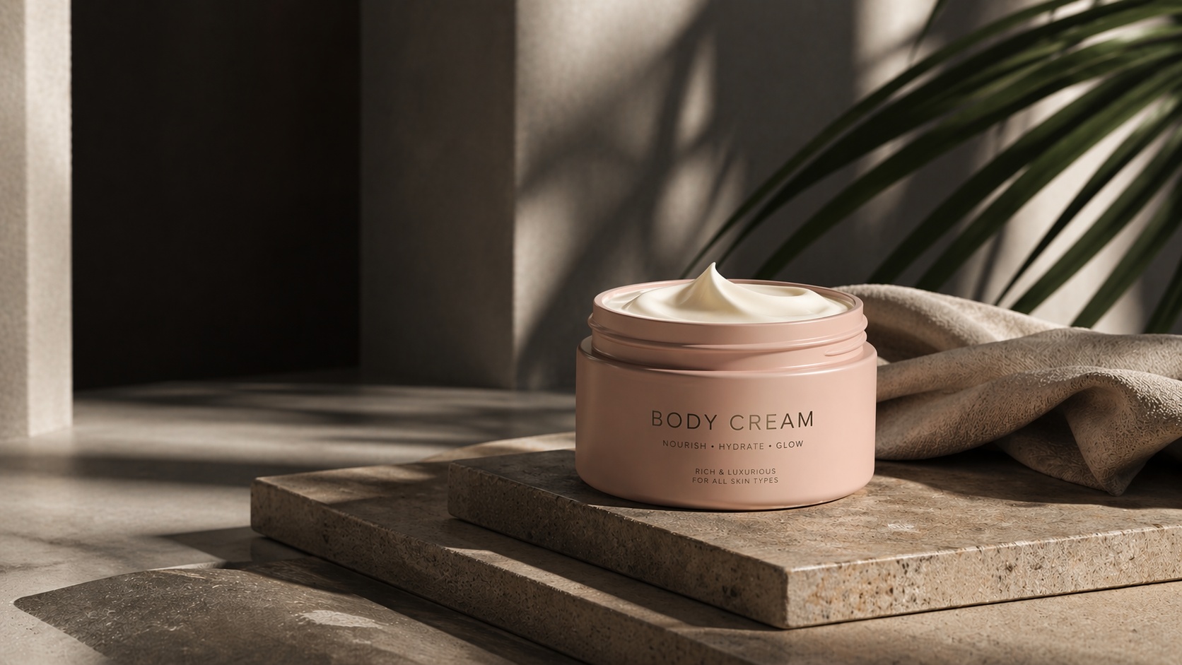 Body cream representing rich moisturizing texture
