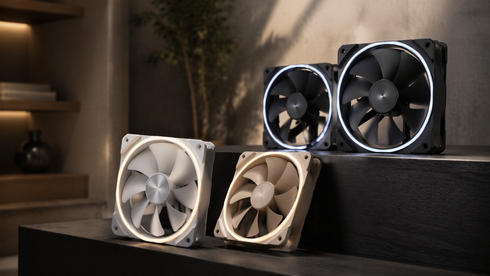 PC case fans for airflow and system cooling