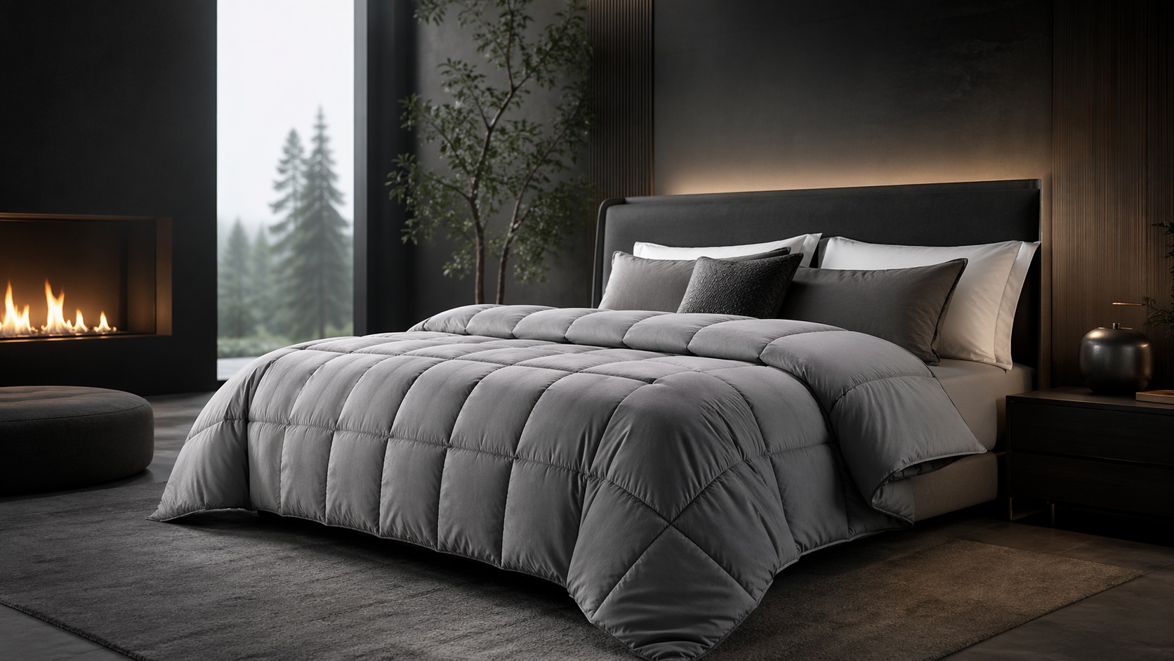 Comforter providing warmth and layered bedding style
