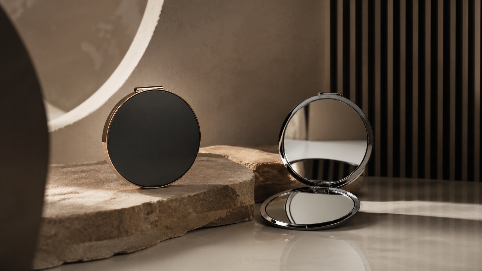 Compact mirror representing portable beauty mirror reviews