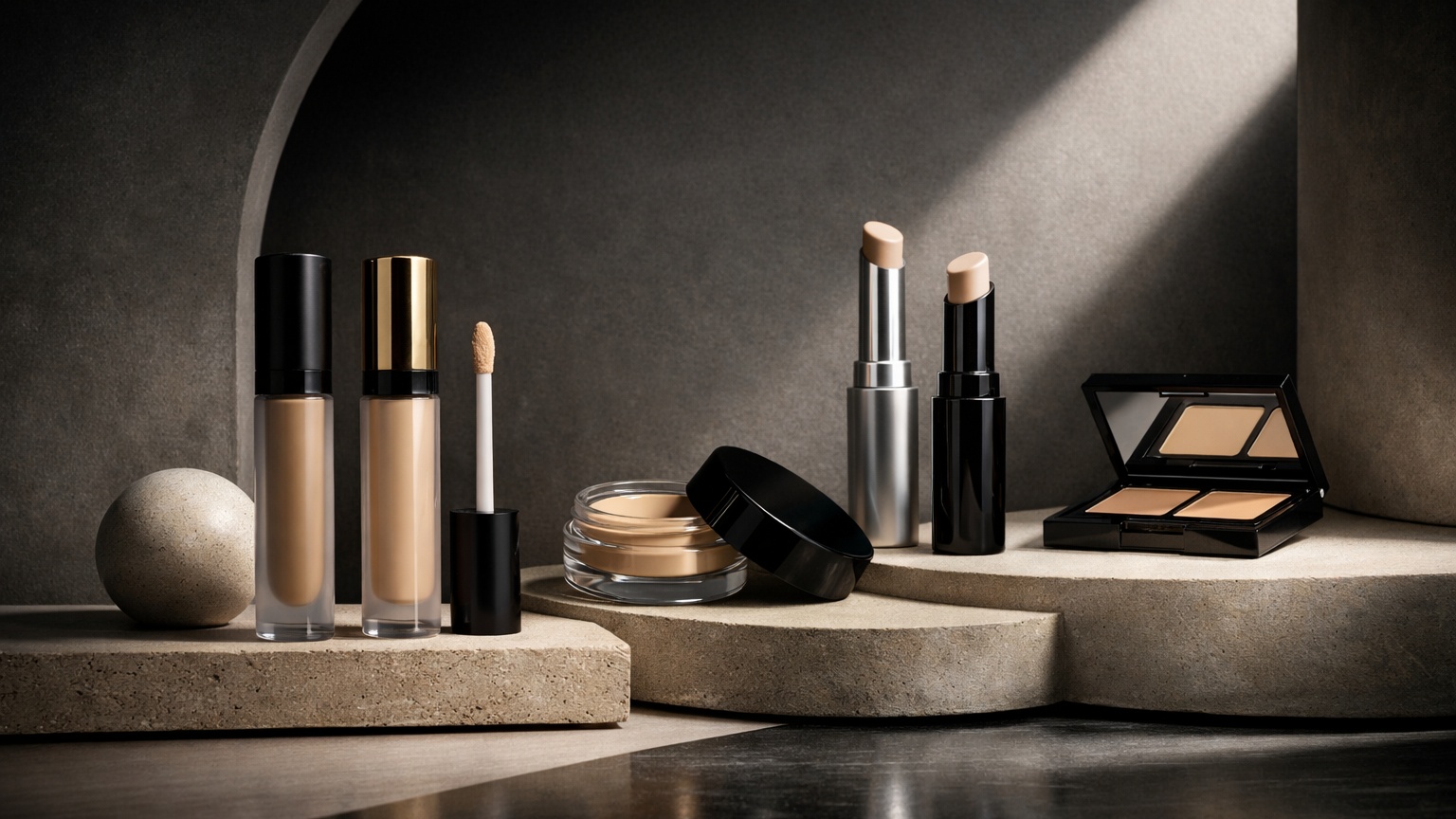 Concealer wand and product swatch