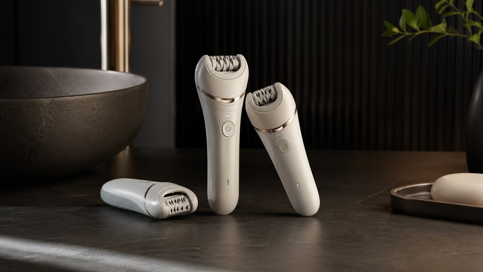Cordless epilator representing portable hair removal