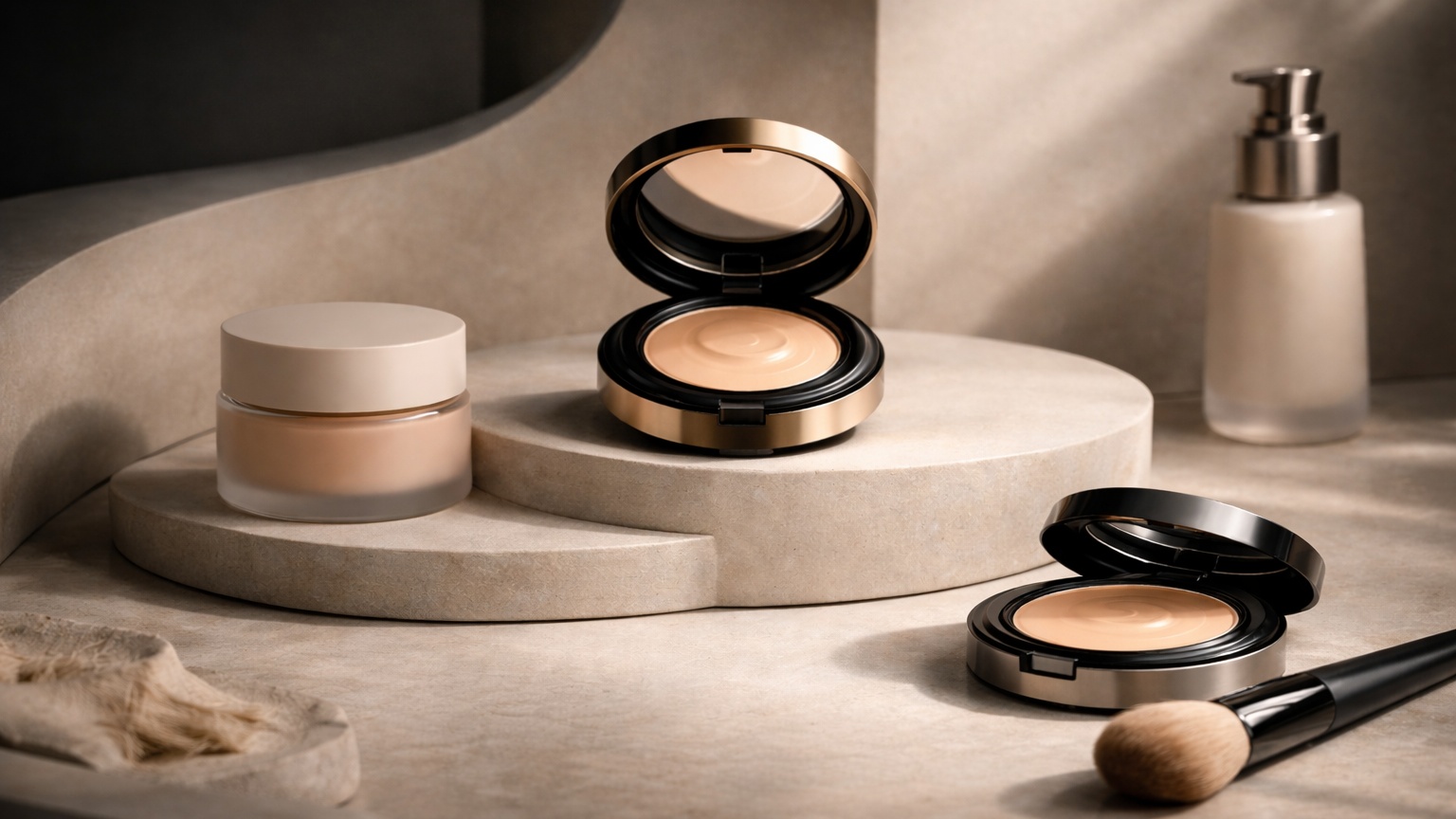 Cream foundation texture close-up