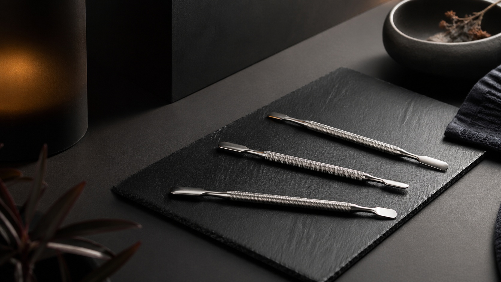 Cuticle pusher for nail care and prep