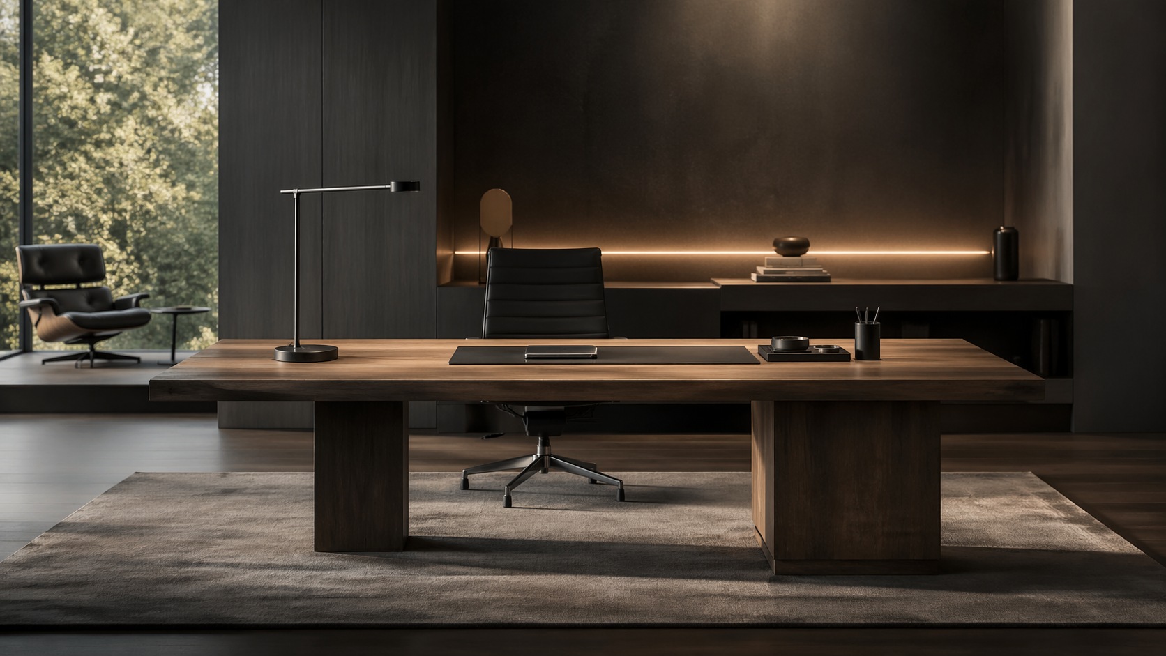 Office desk representing workspace setups