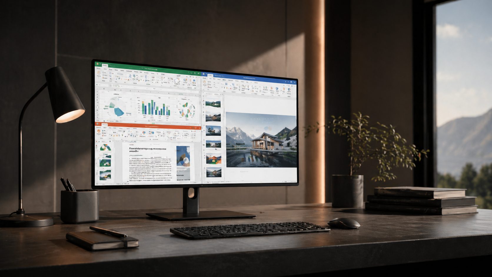 Desktop office suite representing offline productivity software