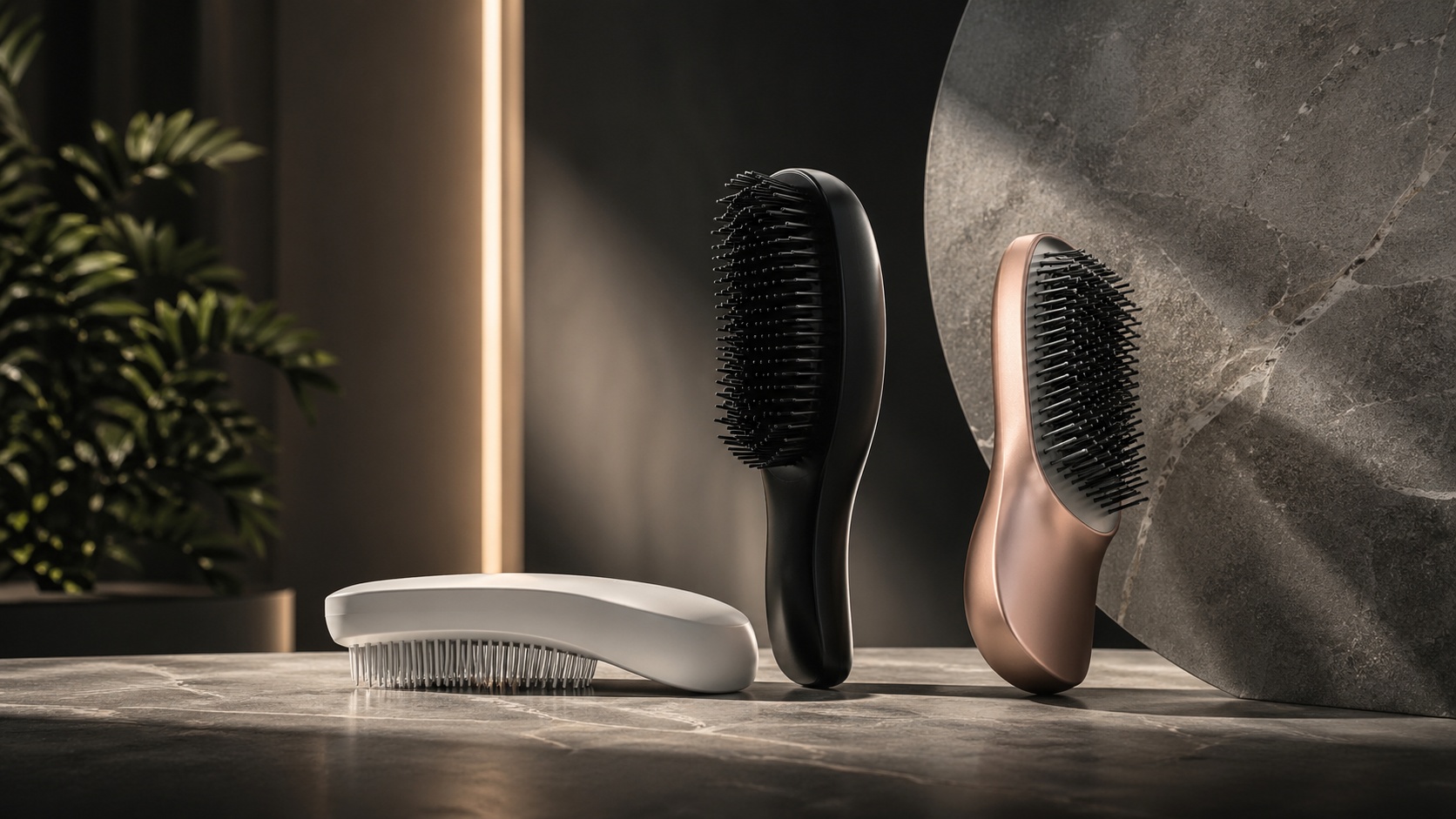 Detangling brush for knot-free gentle brushing