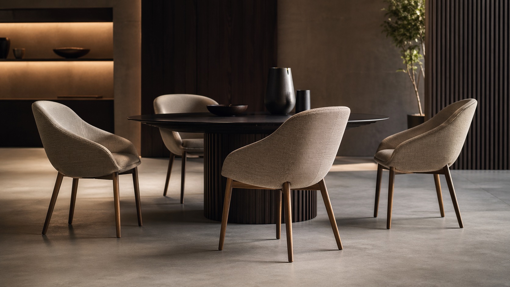 Dining chairs representing seating comfort and style
