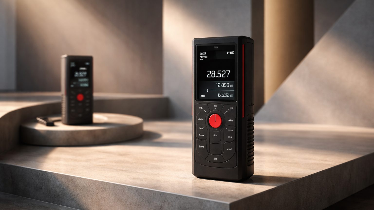Laser distance meter measuring long-range distances accurately