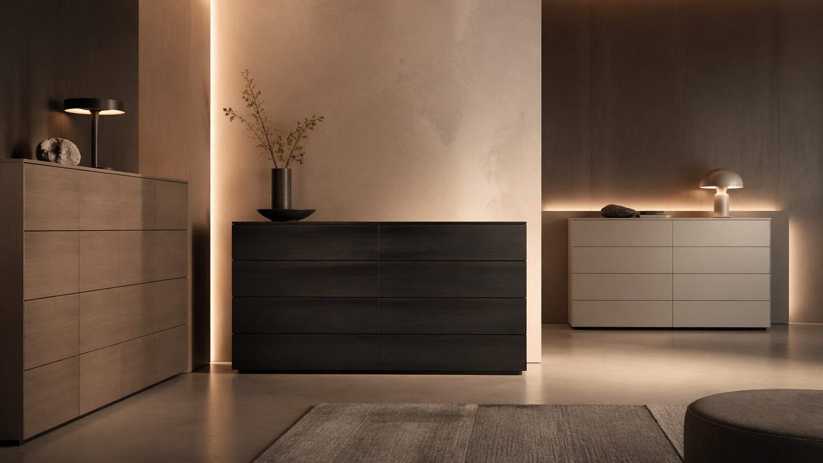 Dressers for clothing organization and storage