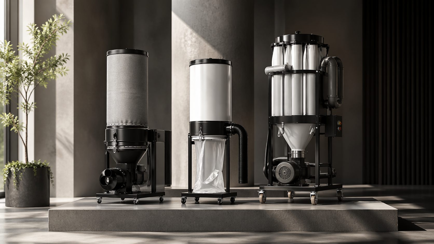 Dust collection system for workshop air quality