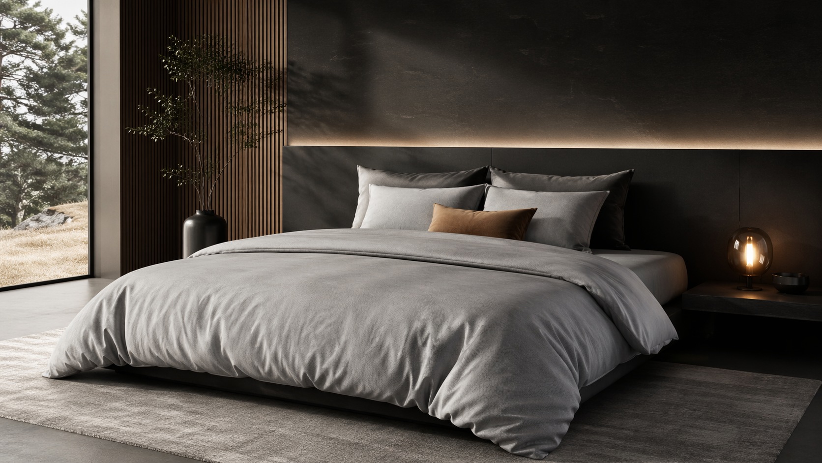 Duvet cover protecting and styling bedding layers