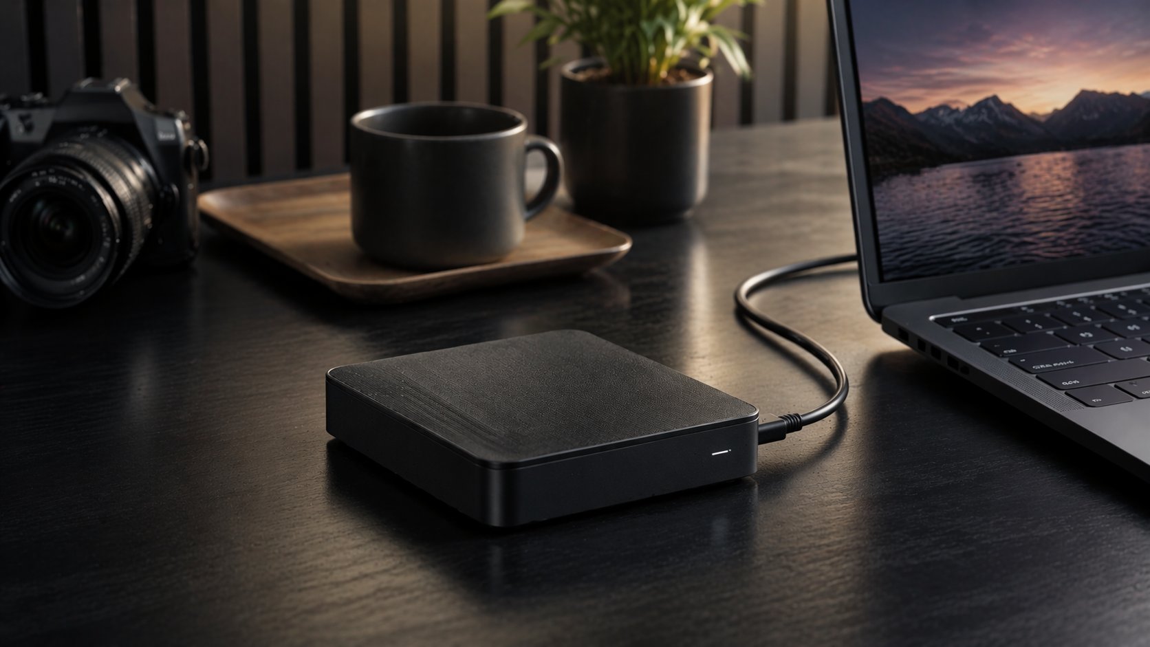 External hard drive representing high-capacity storage