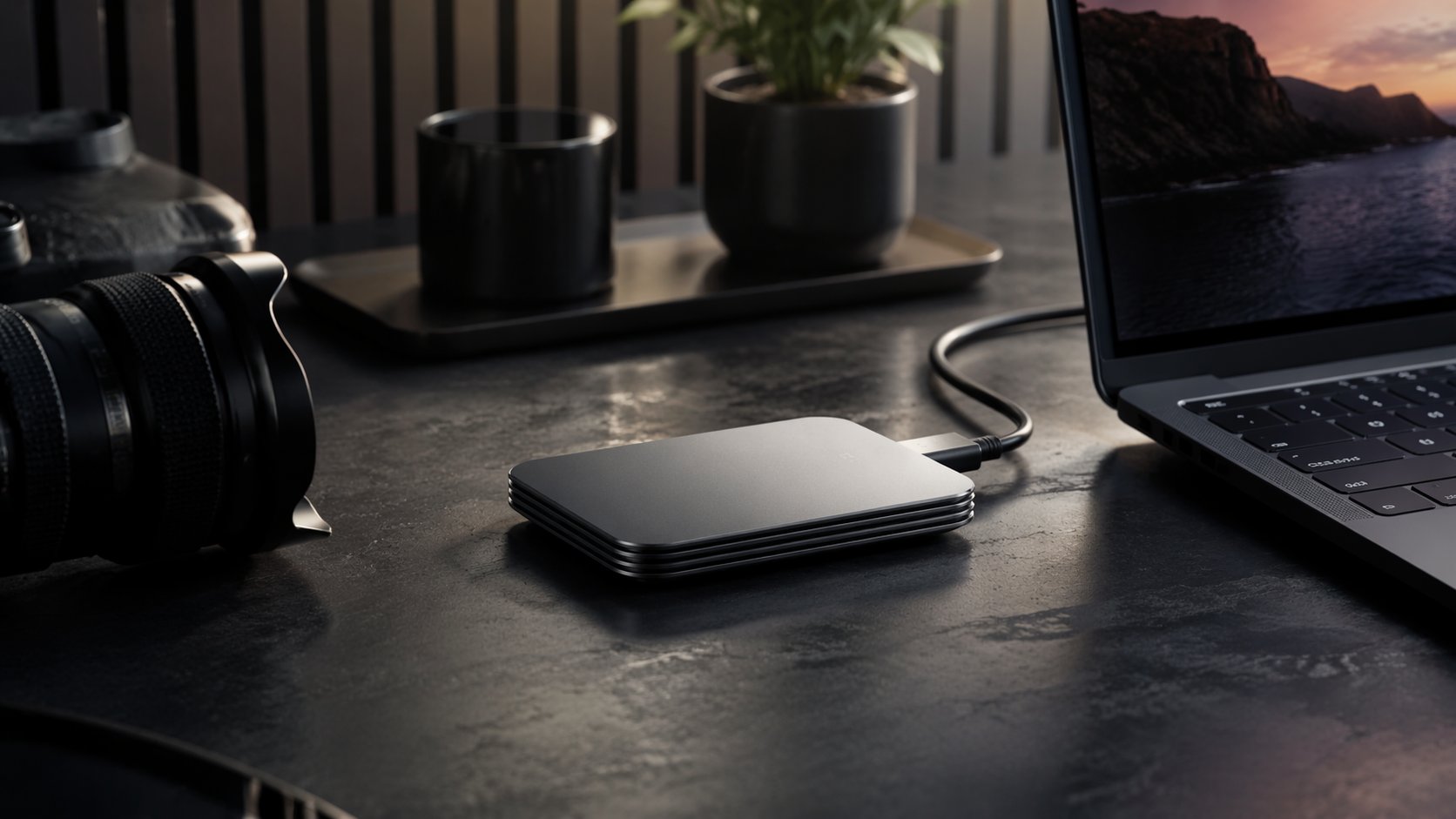 External SSD representing fast portable storage
