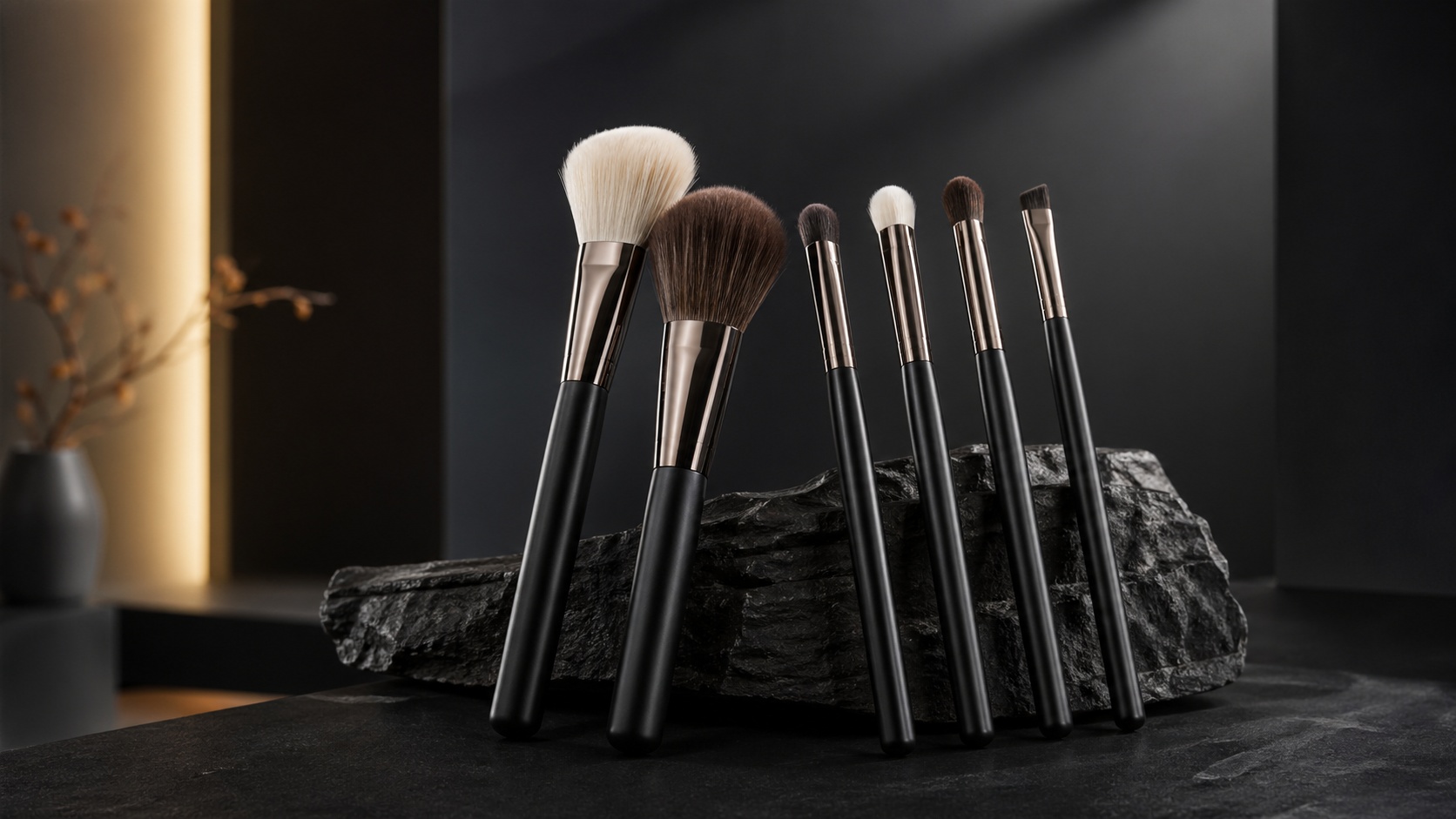 Eye makeup brushes for blending and detailing eye looks