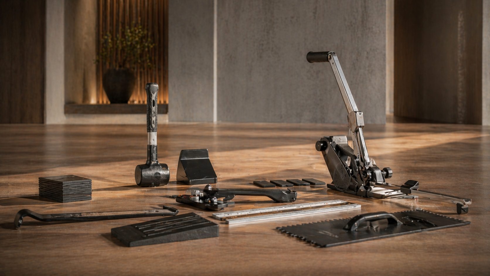 Floor installation tools for laying flooring