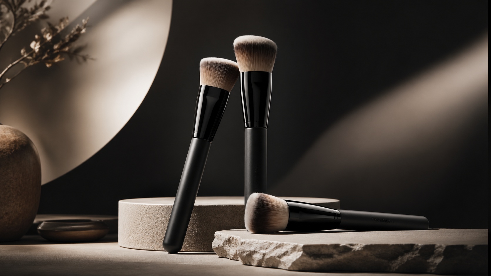 Foundation brushes for smooth base makeup application