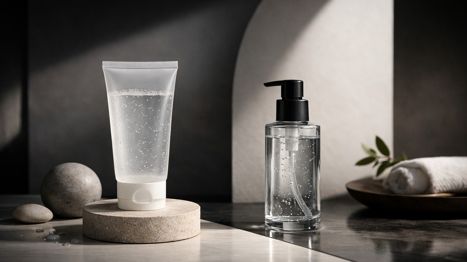 Gel cleanser with clear lightweight texture