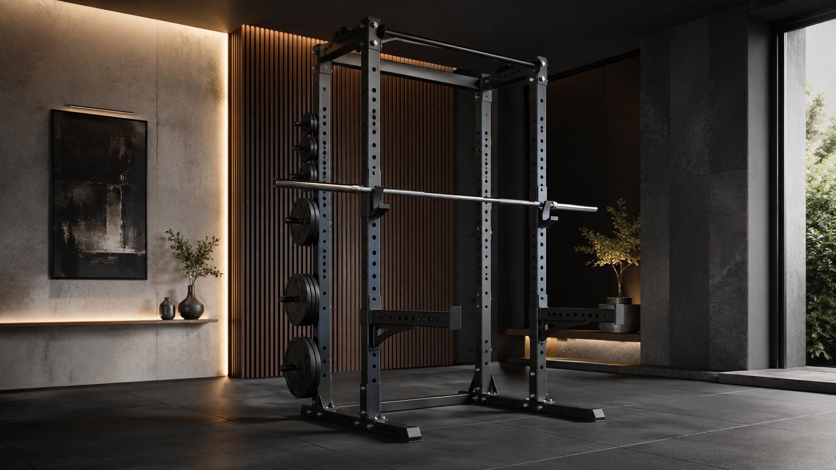 Half squat rack representing compact rack reviews