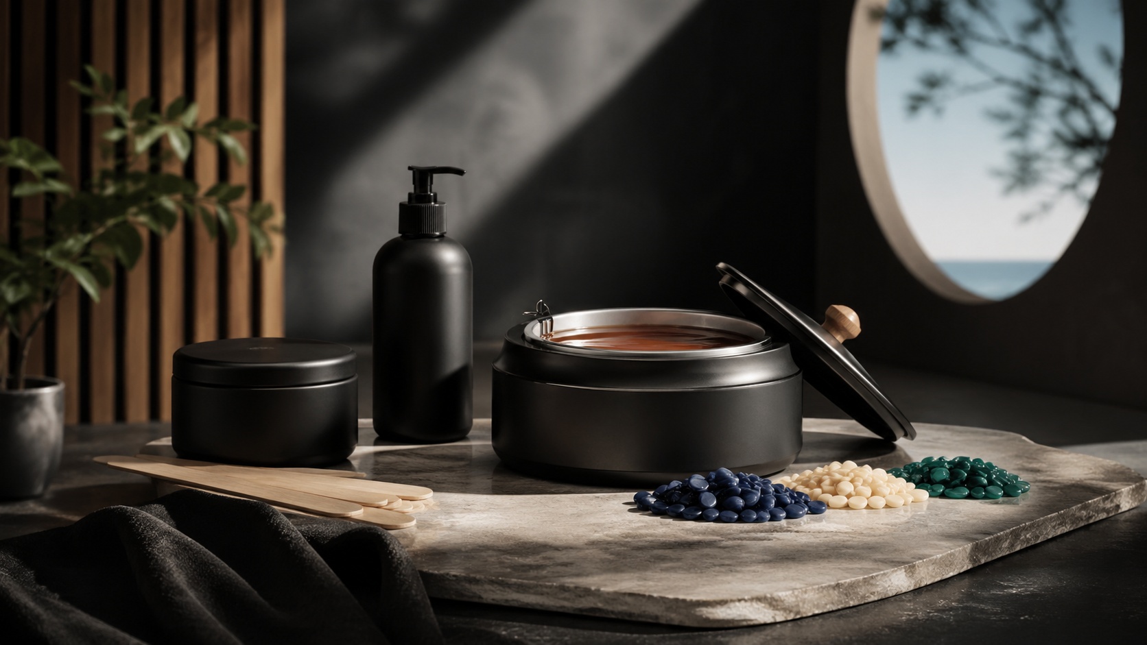 Hard wax kit representing strip-free waxing