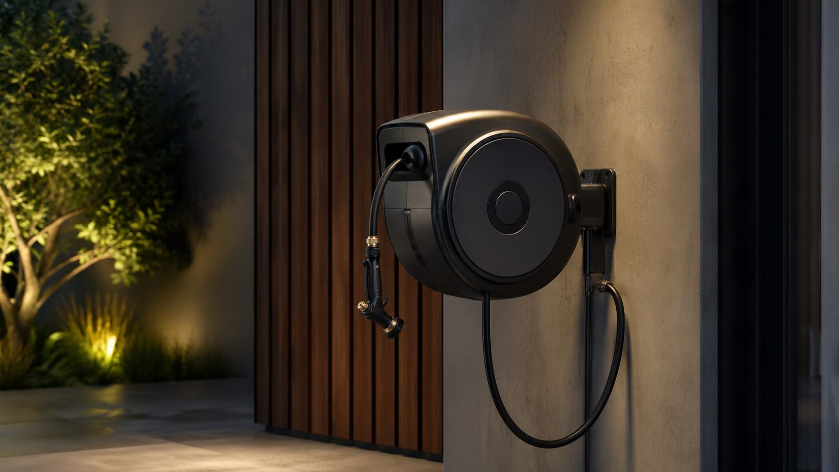Hose reel for organized storage of garden hoses