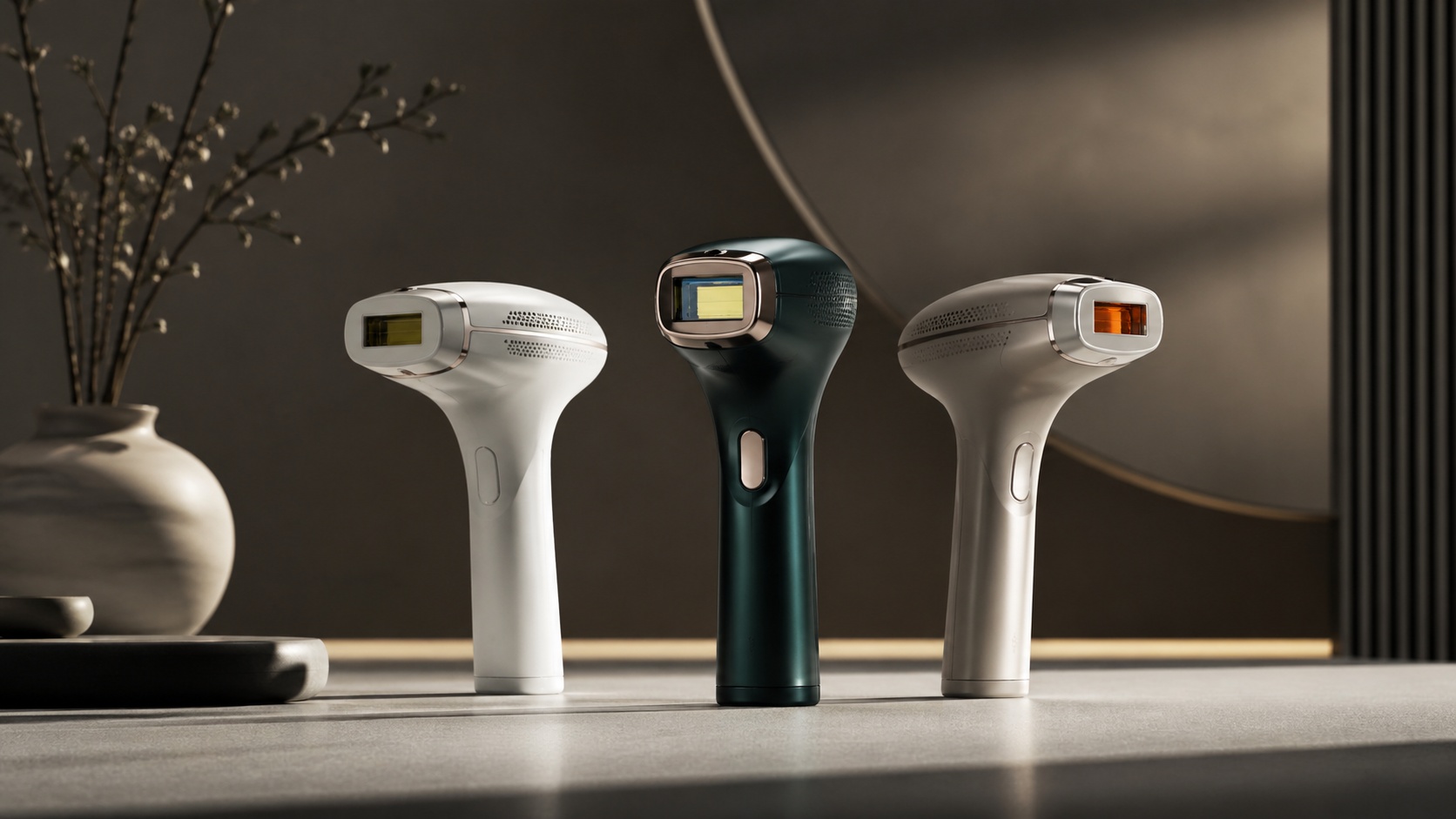 IPL hair removal device representing at-home light-based treatments