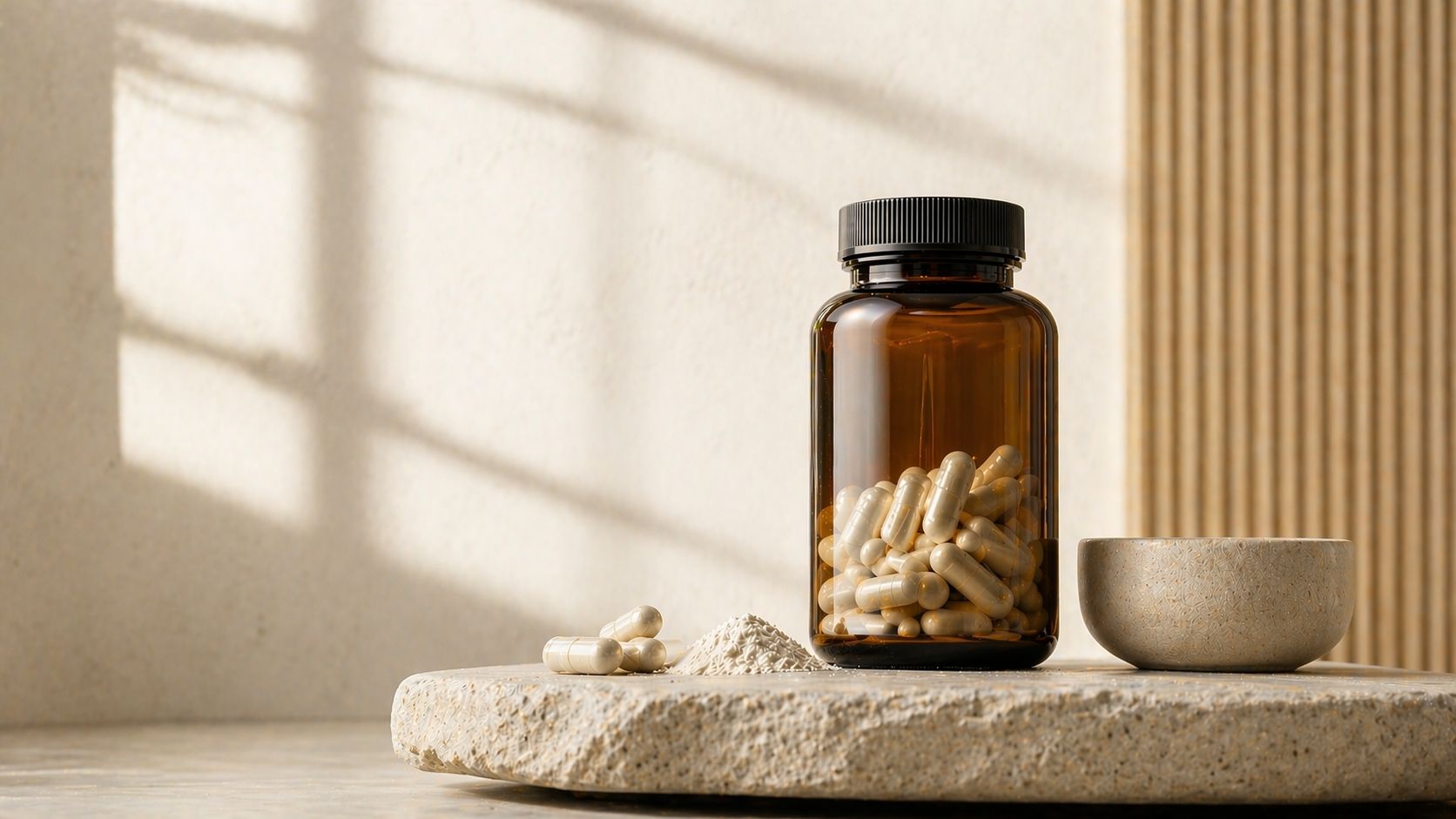 L-theanine supplements representing calm focus and mental clarity