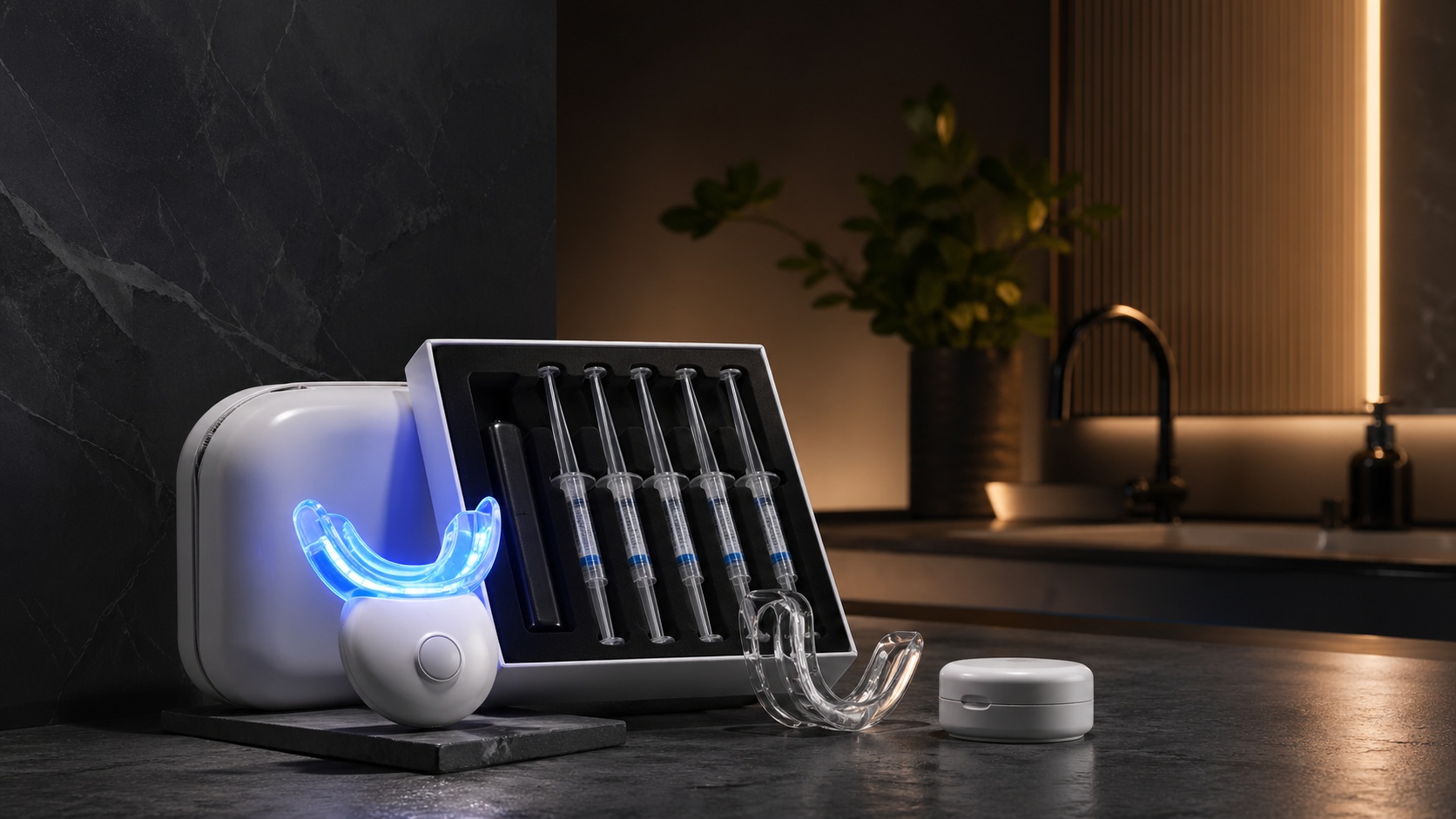 LED teeth whitening kit for faster whitening results