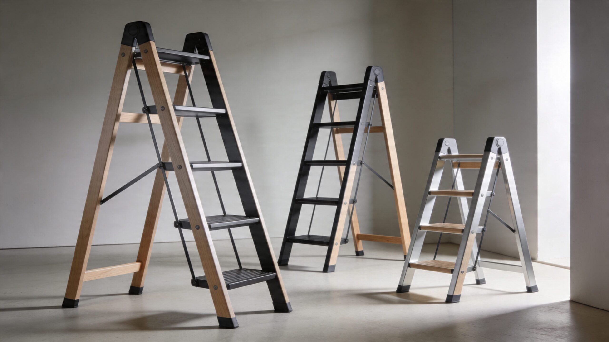 Ladder set up for elevated work