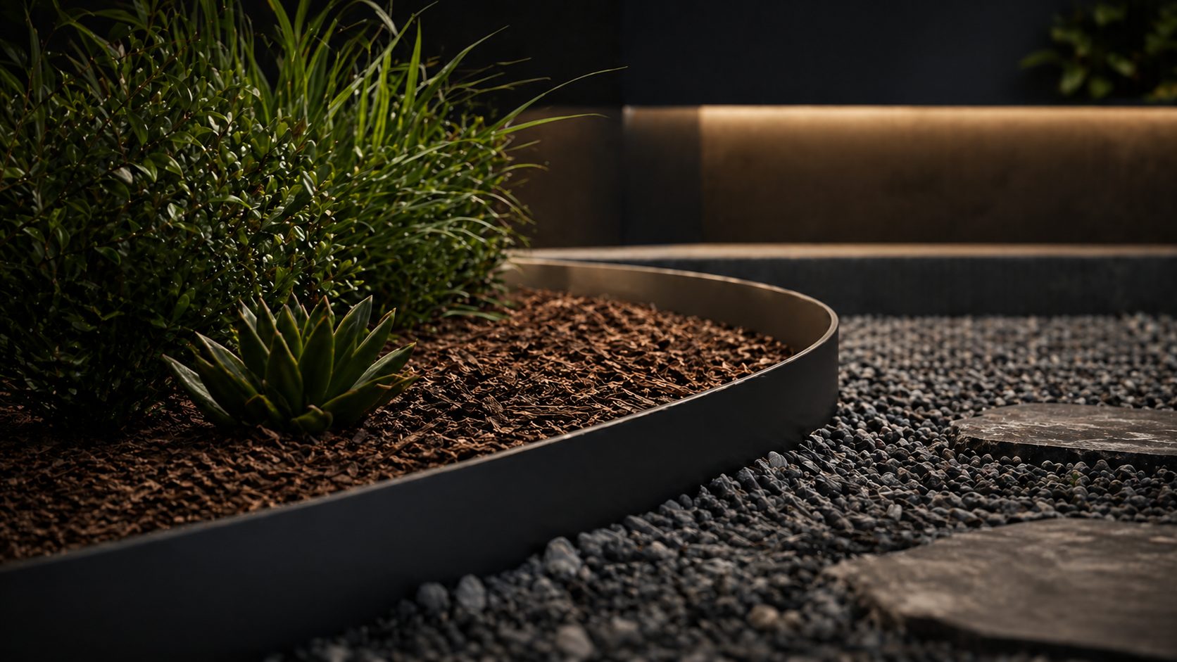 Landscape edging representing clean garden border design