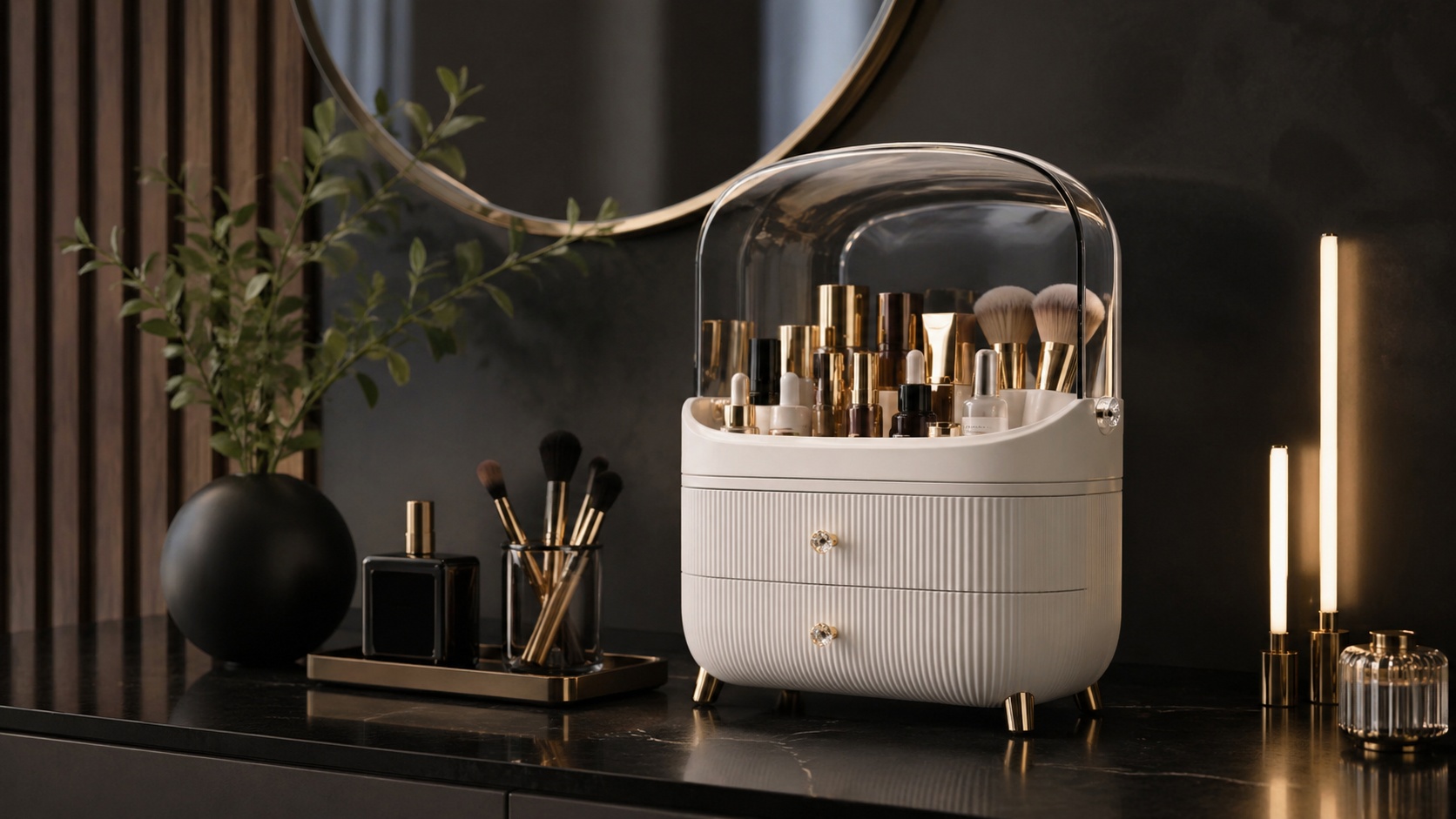 Makeup organizers for structured beauty storage