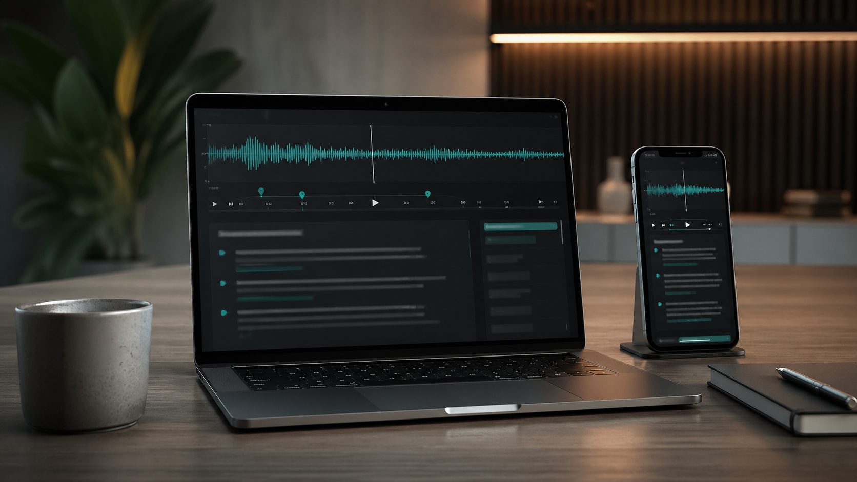 Meeting recording and transcription software capturing video calls and converting speech to text